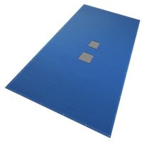 VOUNOT Bache piscine rectangulaire double couche en Polyethylene 160 gr/m2 avec filet ecoulement 5x10m Bleue