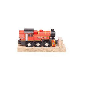 ASSEMBLAGE CONSTRUCTION Locomotive pour circuit de train en bois - Ivatt rouge - Jouets par univers - Jeux de construction - Trains en bois