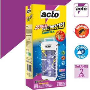 LAMPE ANTI-INSECTE ACTO Grill insectes à aspirateur et lampe uv 50m2