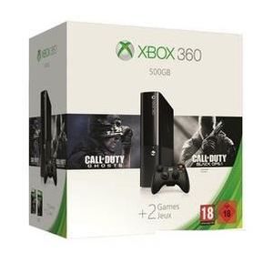 CONSOLE XBOX 360 Console Xbox 360 - Microsoft - 500Go - Noir - Call of Duty Ghosts et Black Ops 2