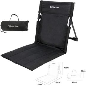 CHAISE DE CAMPING 008 Noir - Chaise de camping pliante d'extérieur, Chaise à dossier portable, Chaise de pique-nique pliable, C
