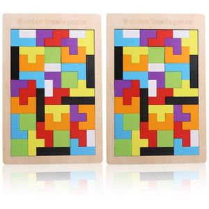 CASSE-TÊTE 2 Pack Tetris Tangram Jigsaw Jouet Casse-tête Inte