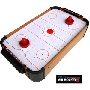 AIR HOCKEY Mini table de air hockey - Mixte - Enfant - A partir de 6 ans - Légère - Intérieur - Blanc, Rouge