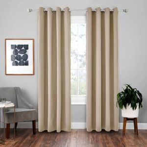 HomeMaison HM69807712 Gris Rideau Organza et Jacquard Cordons Satin/és