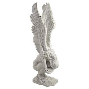 Statue De Jardin Design Toscano - Frédéric Le Petit Pêcheur 38cm | Polyrésine Deux Tons Pierre