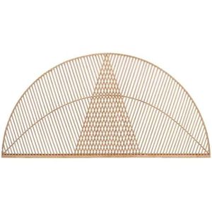 Tête De Lit Rotin éventail 160 Cm – Marron/Noir, Haut. 80 Cm, Par Gift Decor (neuf)