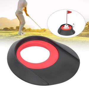 PACK DE GOLF N204502-Golf Putting Putter Practice Plate Tool Équipement de formation de trou de putter intérieur noir rouge-CER