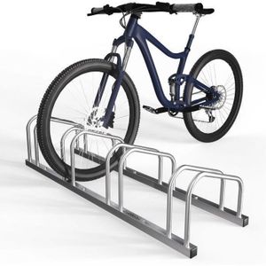 RACK RANGEMENT VÉLO Râtelier pour 4 vélos métal laqué support de range