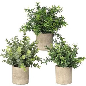 FLEUR ARTIFICIELLE Plantes artificielles intérieur dans des pots 3PCS Simulation Mini pot Plantes Pour Verdure Décoration de mariage Cadeaux