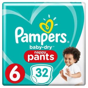 COUCHE Pampers Baby-Dry Pants Taille 6 15+ kg - 32 Couche