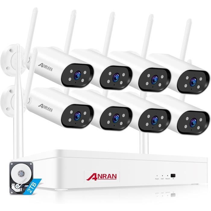 Kit Caméra Surveillance WiFi Extérieure, 8CH 2K Video Surveillance sans Fil  avec 8X 3MP Caméras, Accès à Distance sur PC et Sm[331] - Cdiscount  Bricolage