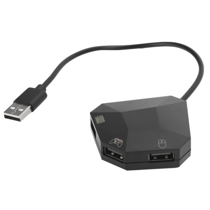 Adaptateur clavier et souris HXSJ P6 Convertisseur de souris portable pour  N-Switch PS4 PS3 XBox One 360 avec lumière respiratoire - Cdiscount  Informatique