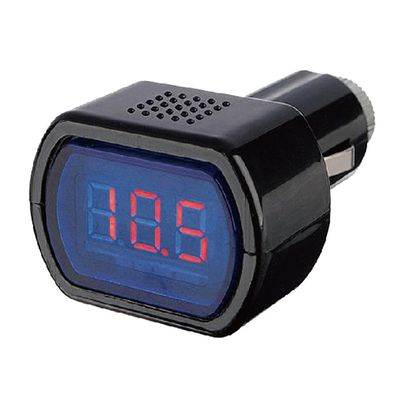 Voltmètre Numérique LED Étanche 4-100V Bleu - Affichage Tension Batterie Voiture Moto Bateau
