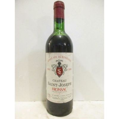 fronsac château saint-joseph  rouge 1981 - bordeaux