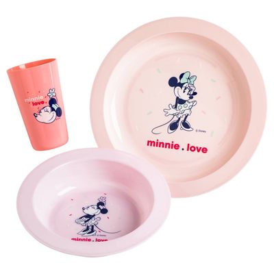 Mickey Mouse Set De Repas Enfant Assiette Bol Et Gobelet En Mélamine