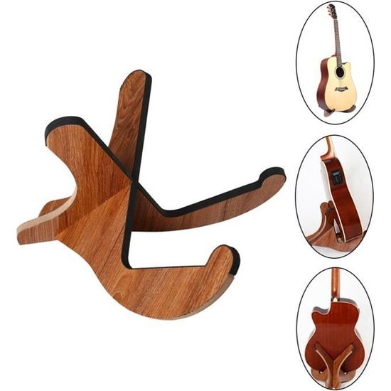 1 pc support de guitare pliable vertical présentoir en bois massif de pour  boutique maison PIED - SUPPORT - STAND - Cdiscount Instruments de musique