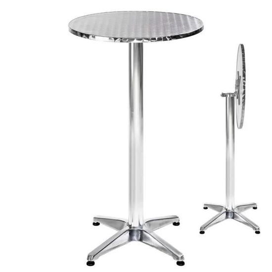 Table haute de bar / réception 60Cm, mange debout en aluminium, H: 70 ou 110 cm Table haute de bar / réception 60Cm, mange debout en aluminium, H: 70 ou 110 cm