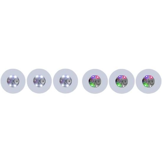 Lot De 8 Dessous De Verre LED Multicolores - 10 Cm, Acrylique, 7 Modes Lumières, étanches - Pour Fêtes, Bars, Mariages, Noël