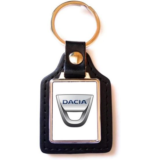 Porte-clés Cuir Noir & Acier - KMU2230102 - Maserati