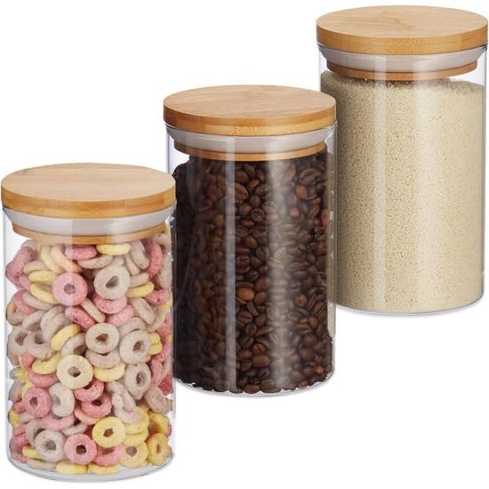 Boîte alimentaire en verre empilable - lot de 2 récipients alimentaires