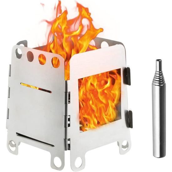 Réchaud pliant - Camping - C[B77327482] - Acier inoxydable - Portable