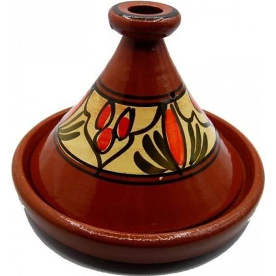 Décor ethnique Tajine Pot en terre Cuite Marocain Plat 26cm M 1906191003