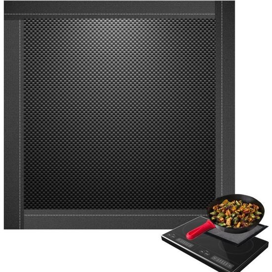 Couvre-plaque De Cuisson Silicone & Céramique 50x70 Cm – Protection Chaleur, Imperméable Et Pliable