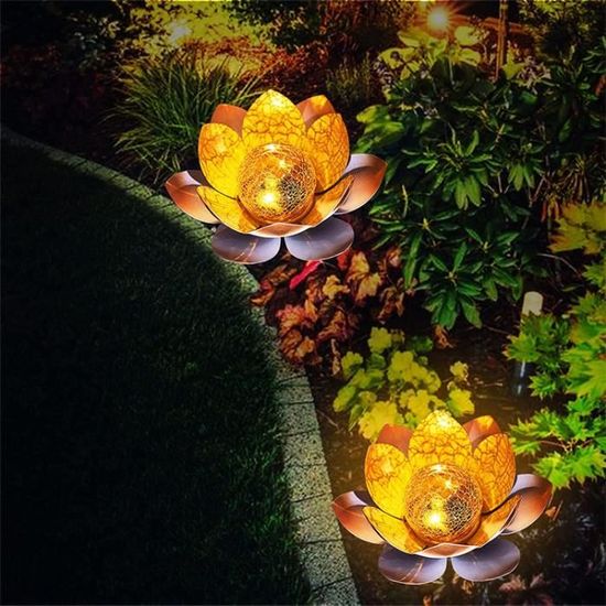 Fleur De Lotus Led Lumineuse, Étanche Lampe Solaire Jardin Lotus Décoratif,  Décoration Écologique Jardin Étang, Lampe Solaire[u112] - Cdiscount Maison