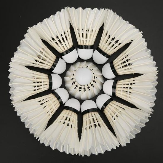 Volants Badminton Professionnels Plumes Canard - Lot De 6 - Pour Entraînement, Compétition Ou Jeux En Famille - Blanche