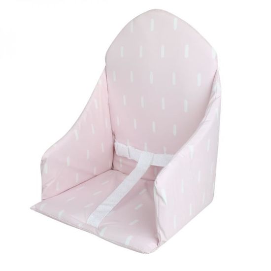 Coussin d'assise universel Miam avec harnais pour chaise haute bébé - Rose - Monsieur Bébé