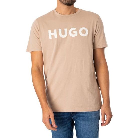 T-Shirt Graphique - HUGO - Homme - Beige