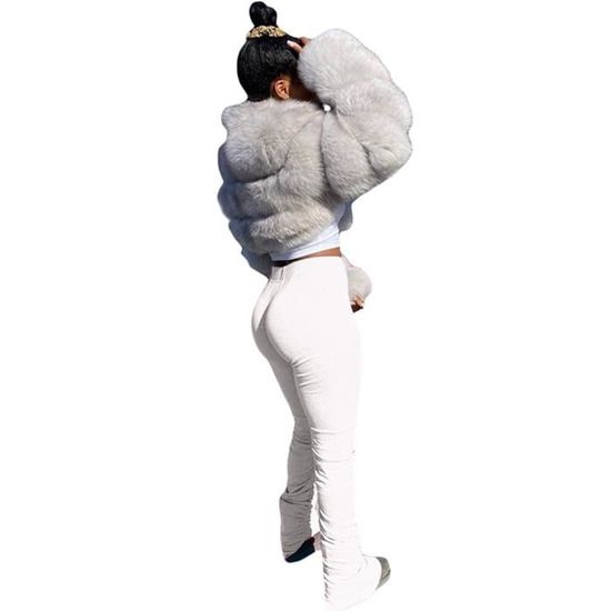 Cocila Lot De 3 Leggings Sport Femme - Pantalon Baseball Blanc 3/4 - Jogging Confortable Avec Poche - Taille Haute