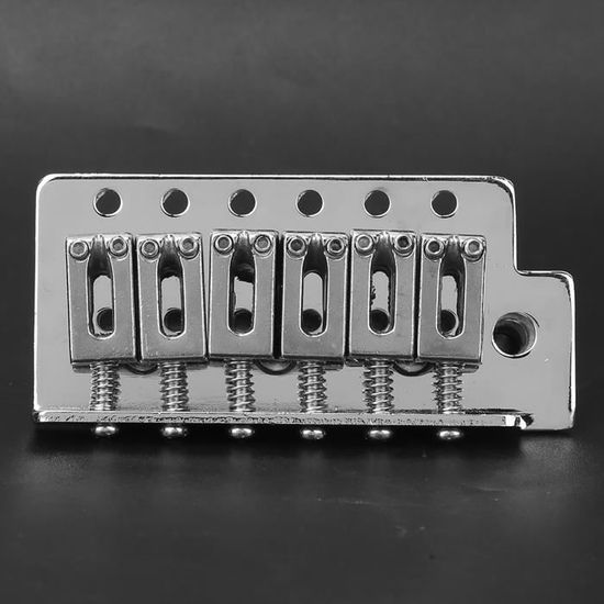 Jeu De 6 Selles De Chevalet Tremolo Pour Guitare électrique – Alliage De Zinc, Noir Ou Argent, Avec Vis Et Ressorts