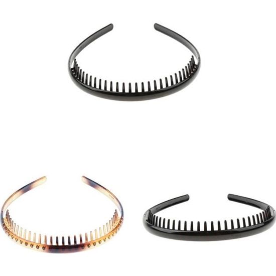 3 Pièces SerreTête Peigne à Cheveux Bandeau SerreTête Zigzag Des