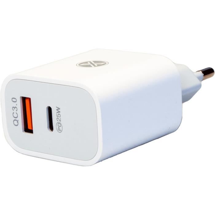Chargeur USB-C 30W Rapide 2 Ports + 2 Câbles 2m – Compatible IPhone 16/15, IPad, Samsung