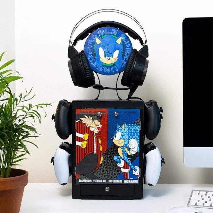 Casier tout-en-un SONIC - Pour jeux vidéo + casques + manettes et câbles
