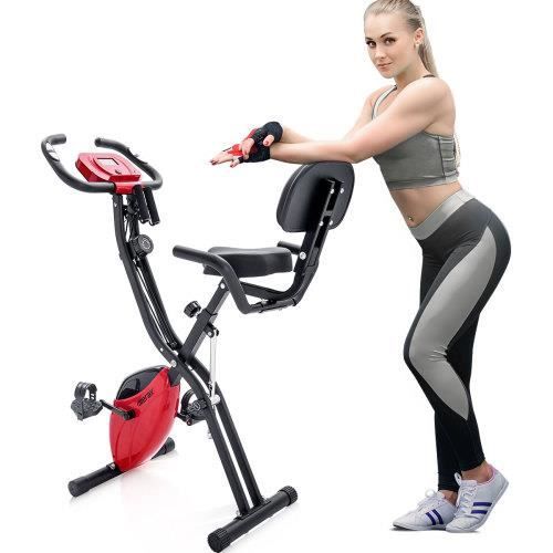 Vélo d’Appartement Pliable X-Bike 120kg ROUGE