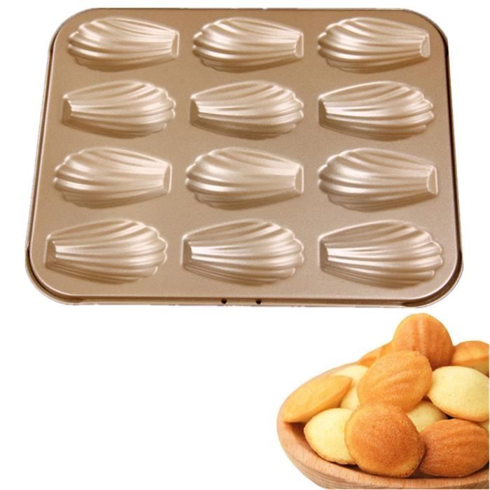 Moule à Madeleines- Plaque de 12 Empreintes - Acier Revêtu