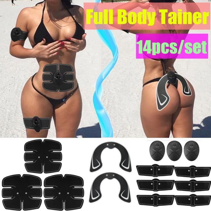14 Pcs Appareil de Musculation Fitness Muscle équipement d'entraînement Hanche Fesses De Levage