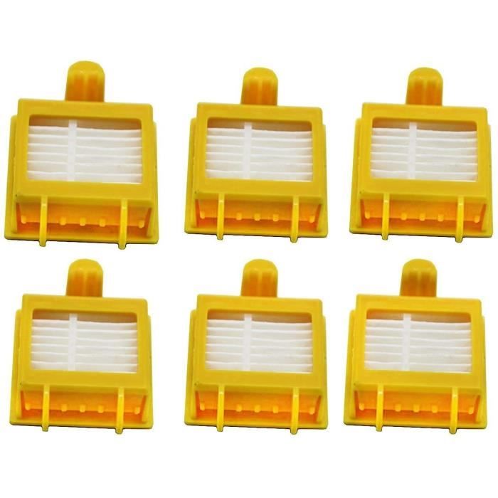Home Spare Parts - Kit de 6 filtres compatibles pour iRobot Roomba série 700 - Accessoires de rechange - Pack filtres HEPA - Robot a