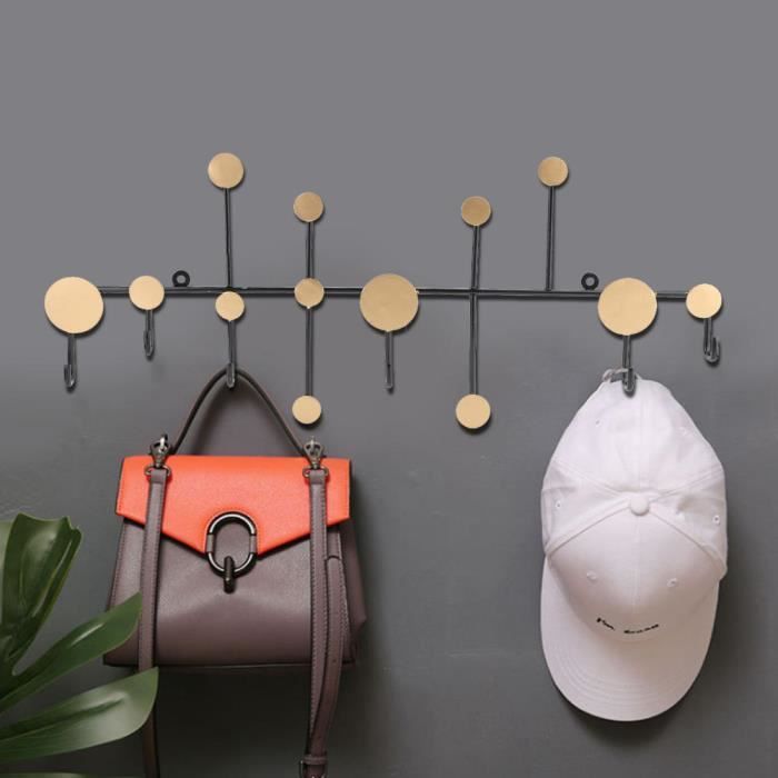 ESTINK Crochet à vêtements Porte-manteau mural organisateur de vêtements crochets cintre pour sacs de chapeau serviette salon