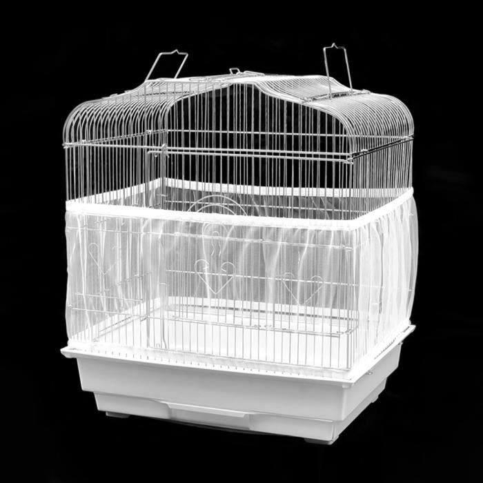 Drfeify accessoire de Cage d'oiseau Accessoire de cage à oiseaux lavable en machine aéré maille filet couverture en tissu