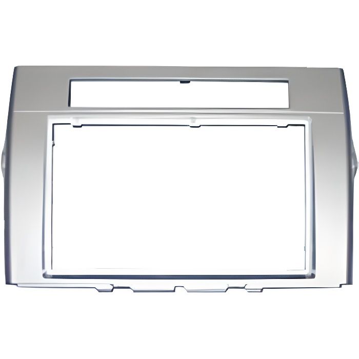 Adaptateur de façade d'autoradio Double DIN gris argent Toyota Corolla Verso 2005 >