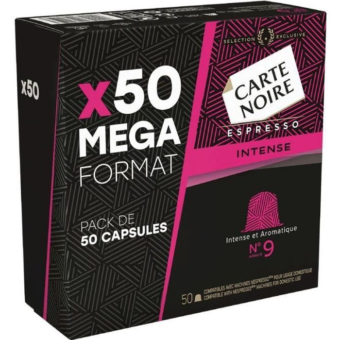 CARTE NOIRE Café Espresso intense N°9 - 50 capsules - 265 g