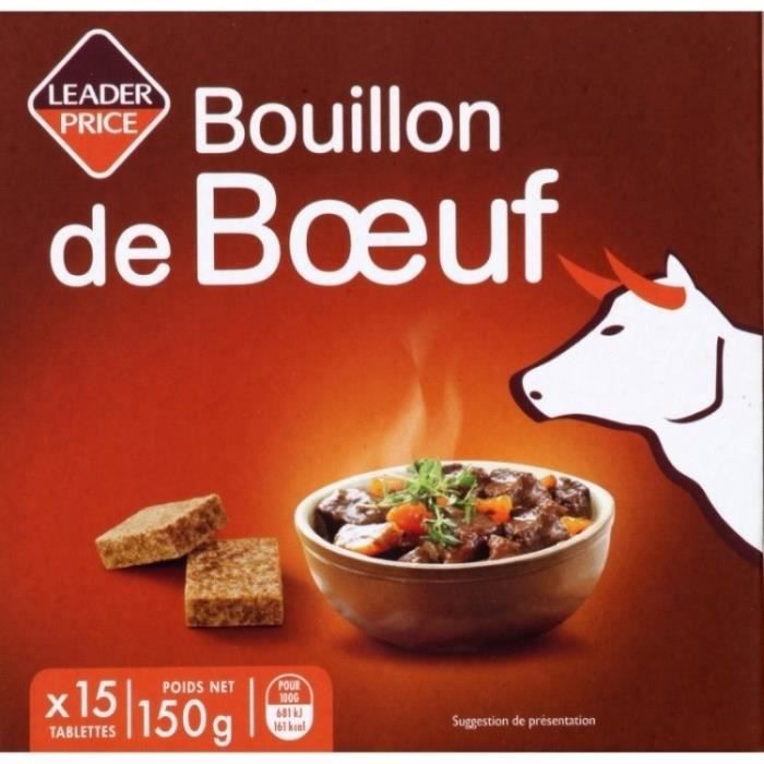 Bouille de cube bœuf 150g Leader Price
