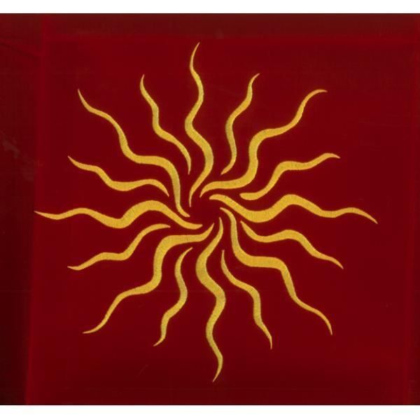 Tapis rouge 80 x 80 cm - Soleil unique Rouge