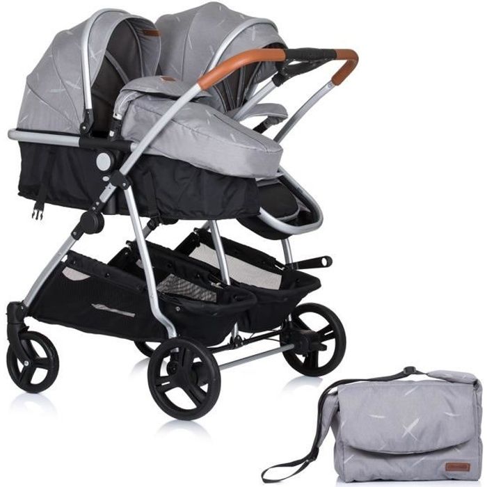 poussette jumeaux avec cosy
