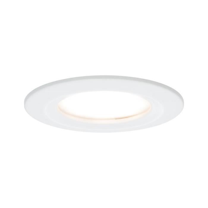 Spot encastrable pour salle de bains Paulmann Nova 93459 LED (RVB) LED 6.5 W IP44 blanc mat