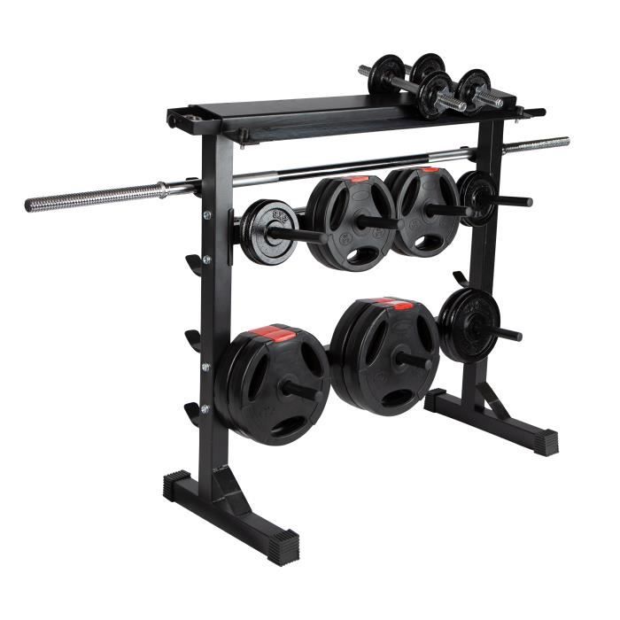 Peak Power Rack à haltères, rack à haltères pouvant supporter jusqu'à 300 kg,pour haltères,haltères,plaques de poids et accessoires