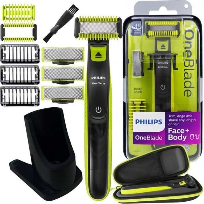 Rasoir OneBlade QP2520/20 + étui + support + 2 lames oneblade